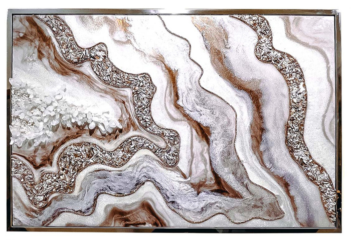 The author's jewelry panel "Moon Agate"